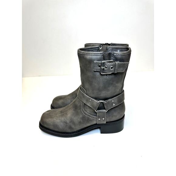 OPEN EDIT Rylan Zip Moto Bootie In Grey Volcano Sz 8 - Picture 7 of 10